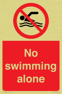 No swimming alone